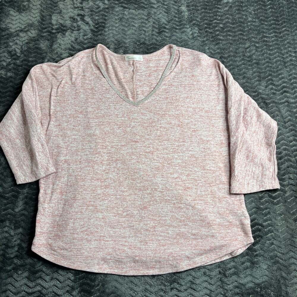 89th +madison tops Size Large pink sweater top